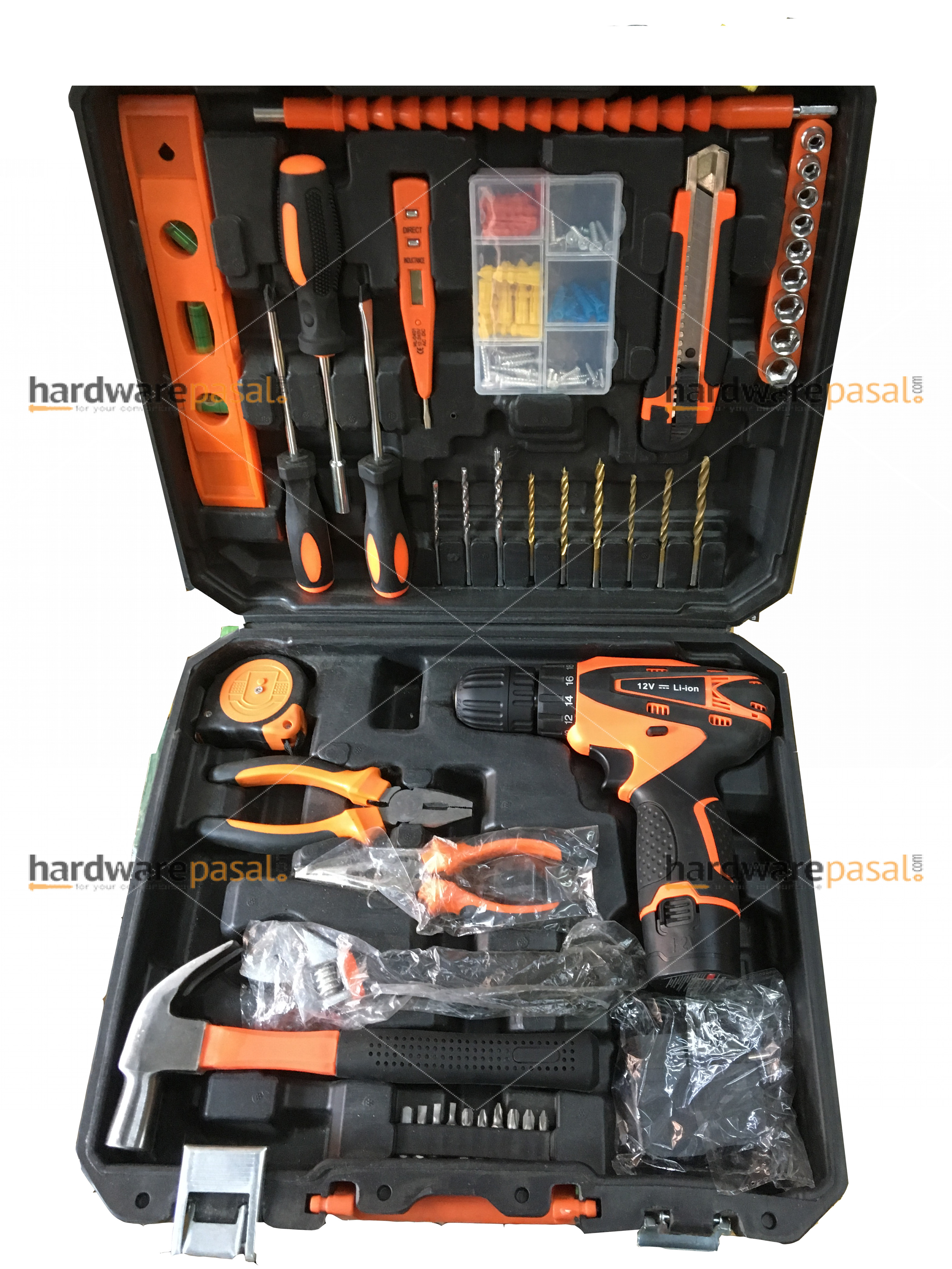 Cordless drill tool set box 