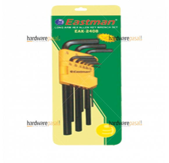Eastman 9 PCS. Hex Allen Key Set - Long Pattern (mm size)   EAK-2408