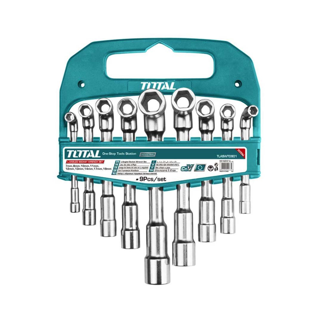 Total 9 Pcs L-Angled Socket Wrench Set TLASWT0901