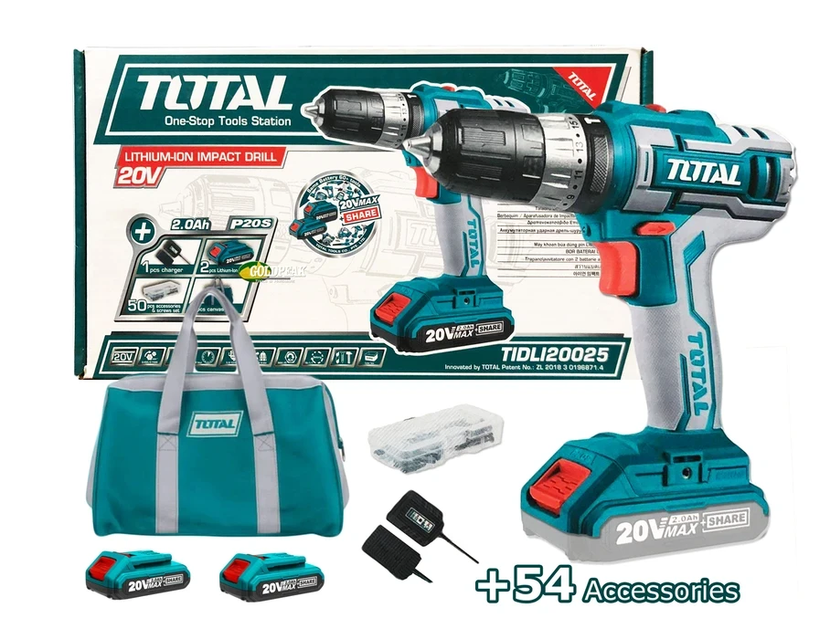 Total 20 Volt Li-ion Impact Drill TIDLI20025