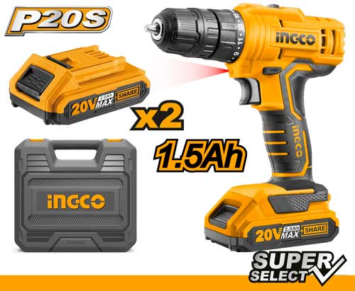 CDLI20012 20 volt cordless drill ingco