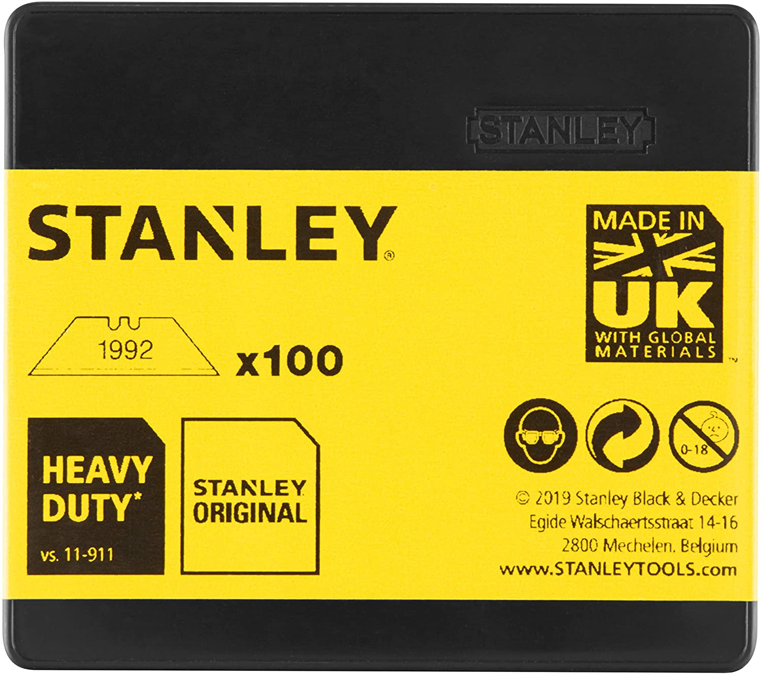 Stanley 100Pcs Utility Knife Blade 1-11-921