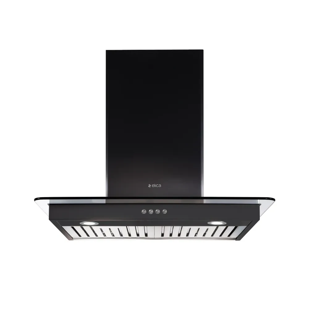 Elica 60 Cm Chimney LAT GLASS ETB PLUS LTW 60 NERO PB LED