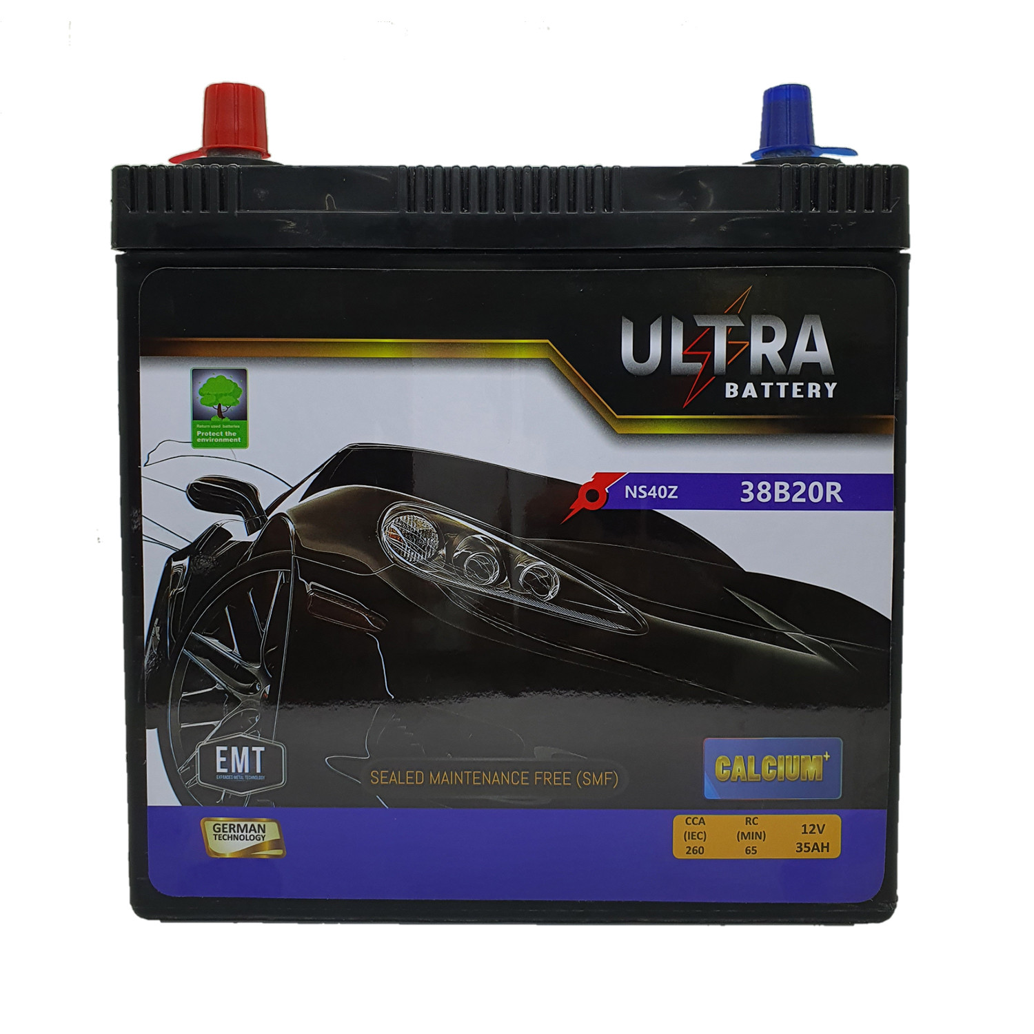 Ultra Vehicle Battery 3820R 12v-35AH NS40Z