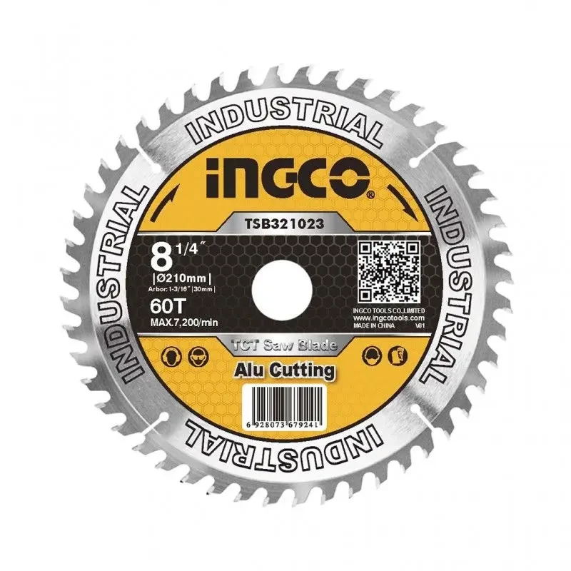 Ingco 210mm(8-1/4") TCT saw blade for Aluminum TSB321023