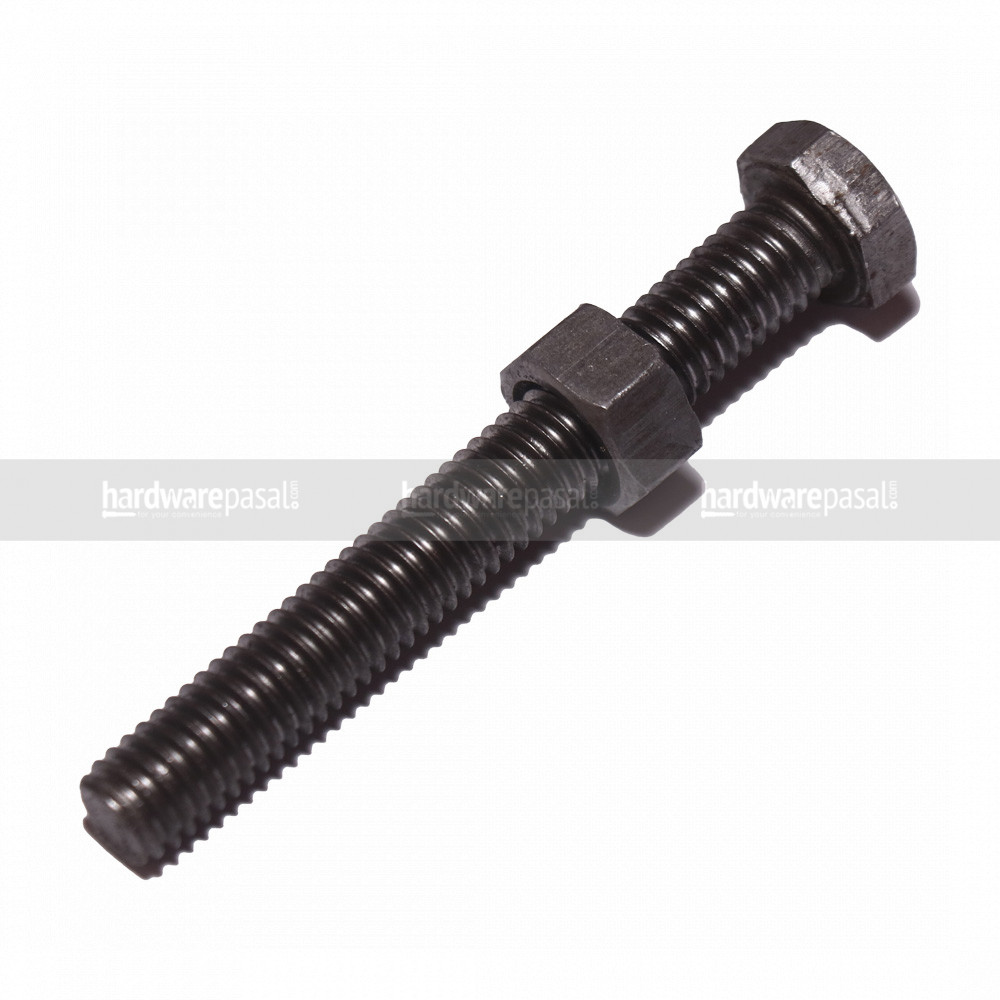 5/8" (5 Suta) MS Nut Bolt (Black)- 1KG