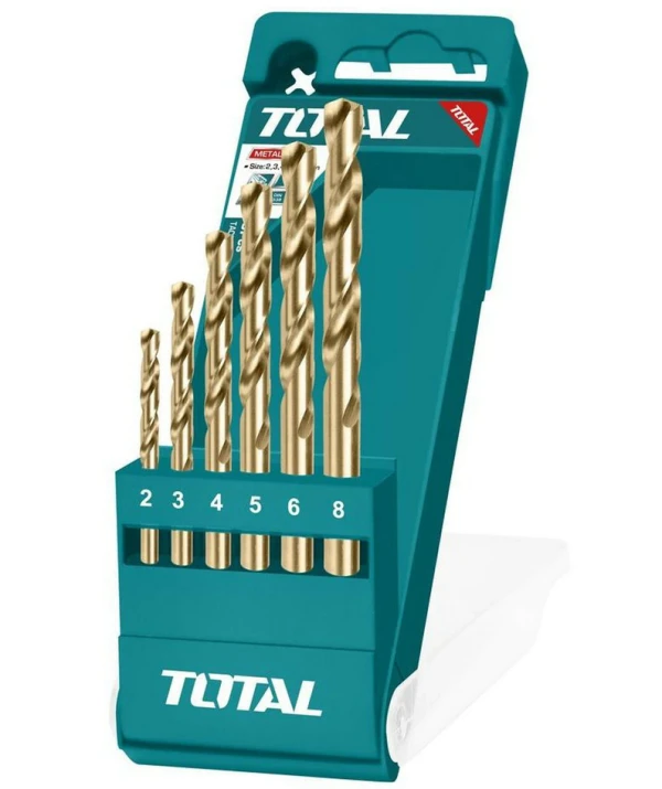 Total 6Pcs HSS Twist Drill Bit Set TACSD0065