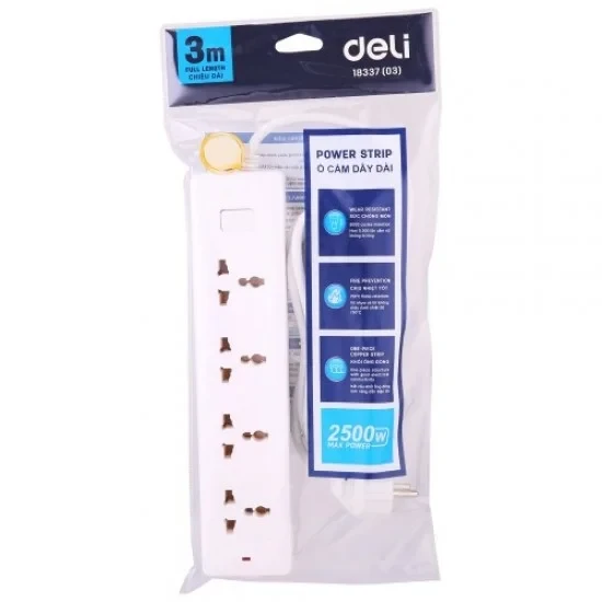 Deli 4-Ports Household Power Strip E18337(03)