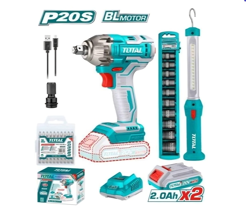 Combo Deal of Lithium-Ion cordless Impact Wrench Kit TOSLI231004