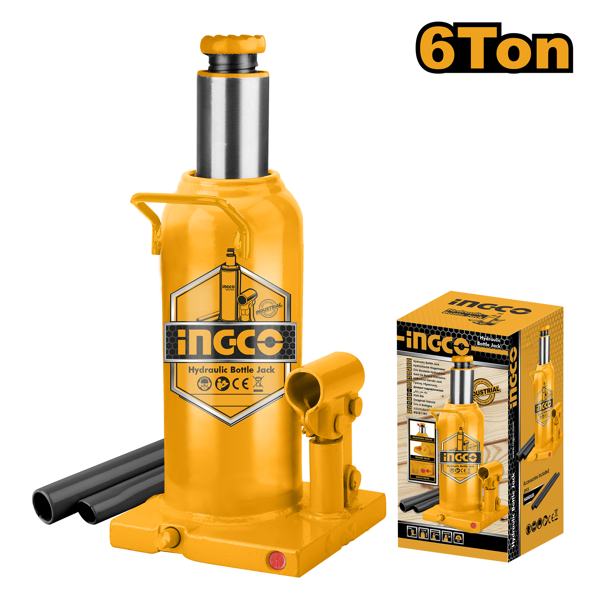 INGCO 6Ton Hydraulic Bottle Jack HBJ602
