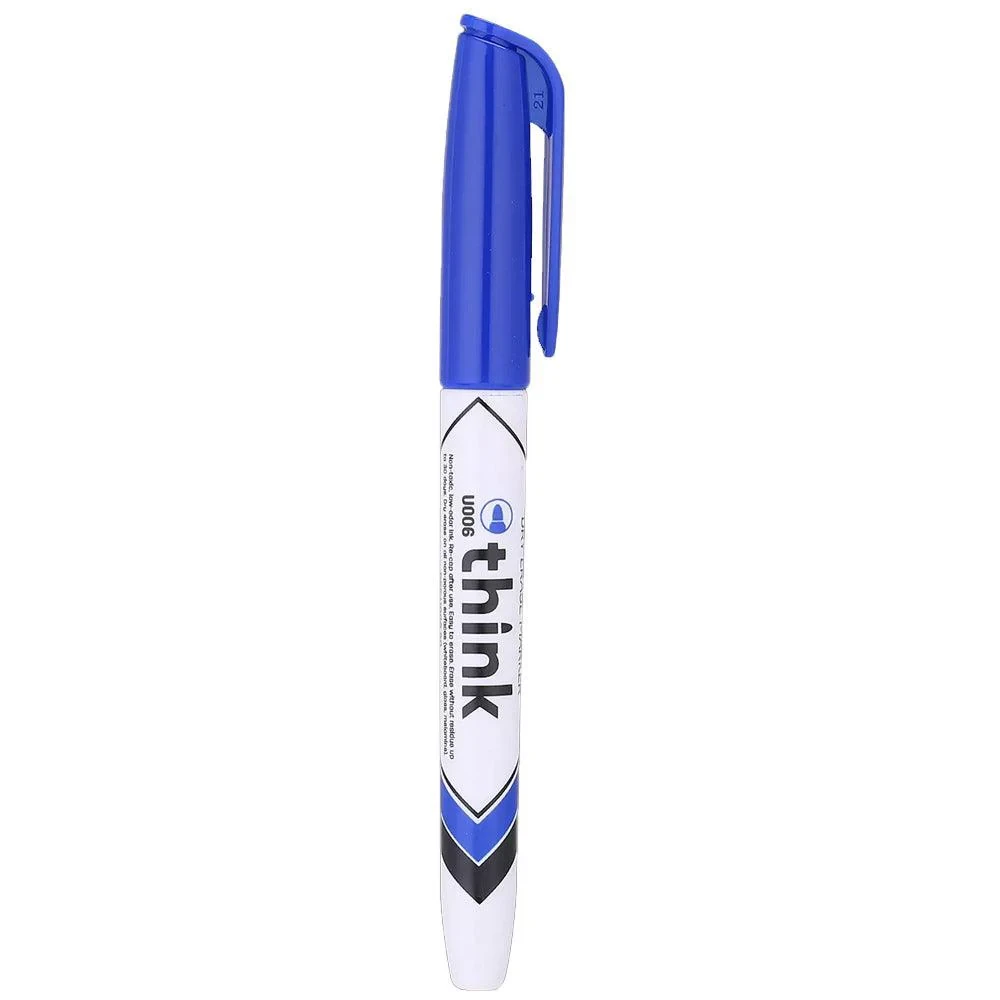 Deli 12Pcs Dry Erase Board Marker Blue U00630