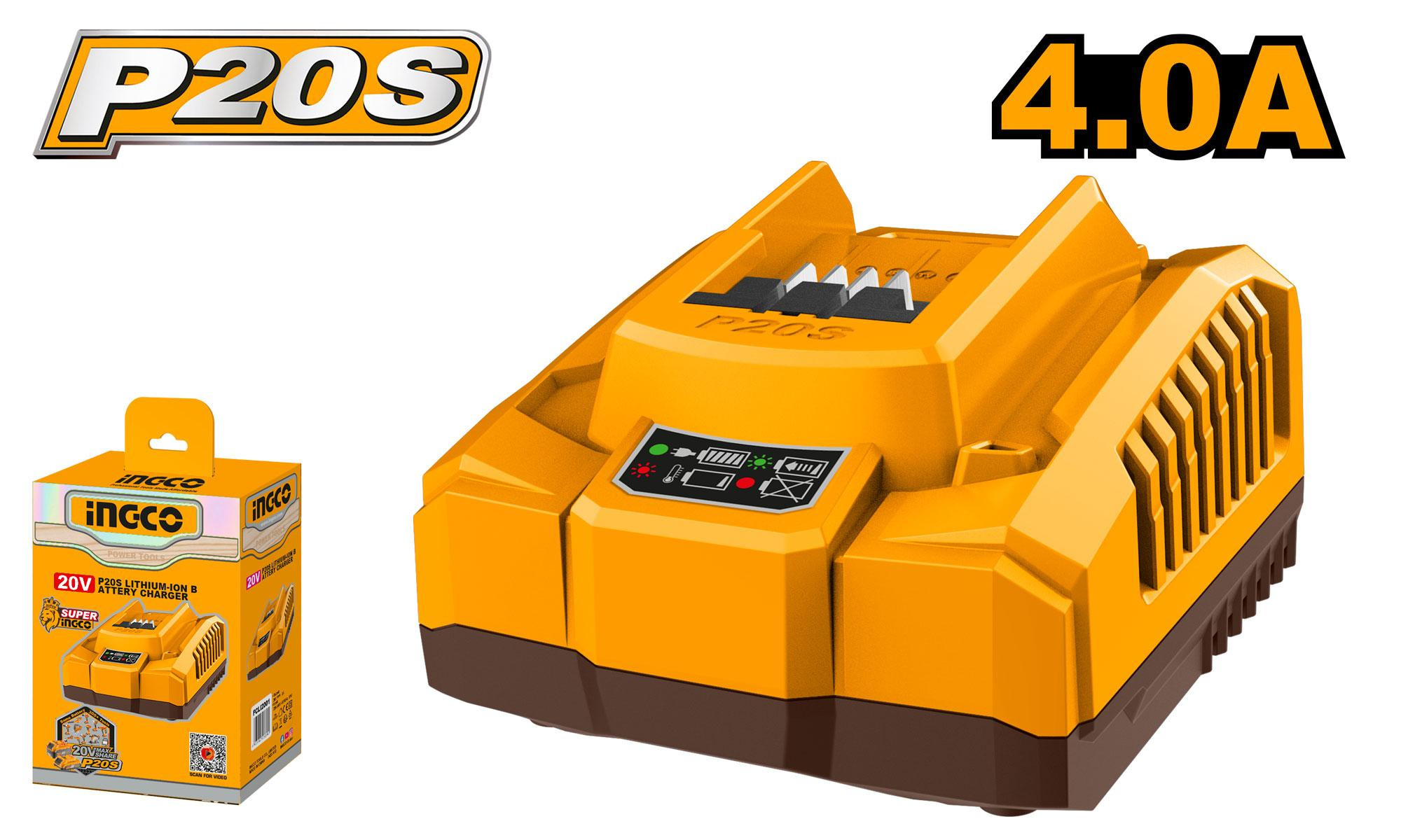 INGCO 20V Cordless Battery Charger FCLI20411