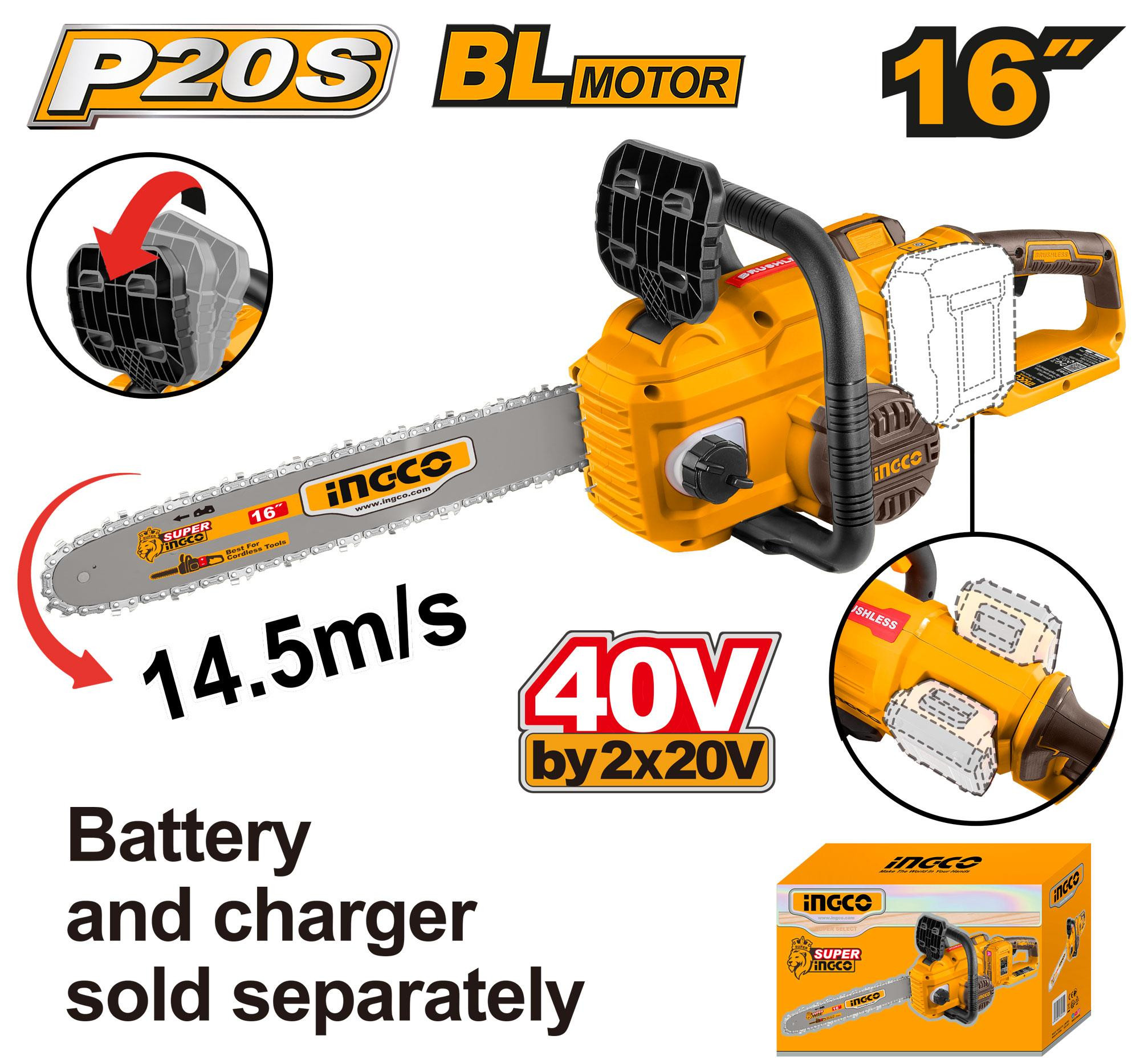 Ingco Cordless Chain Saw CGSLI40168