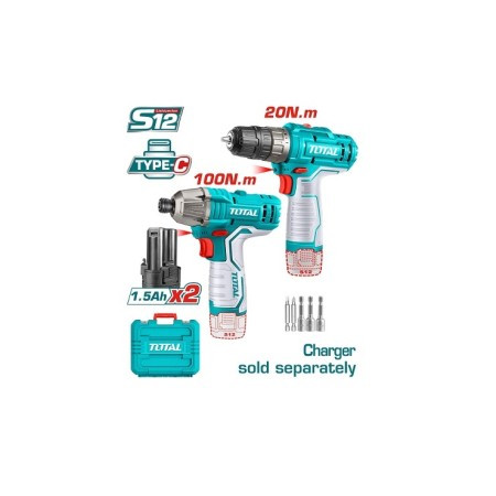 Combo Deal of Total Cordless Drill and Driver-12V TOSLI240586