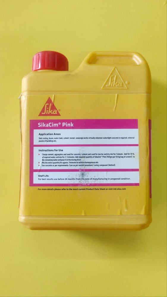 Sika Cim Pink Liquid integral waterproofing compound for concrete, mortar and plaster-5kg