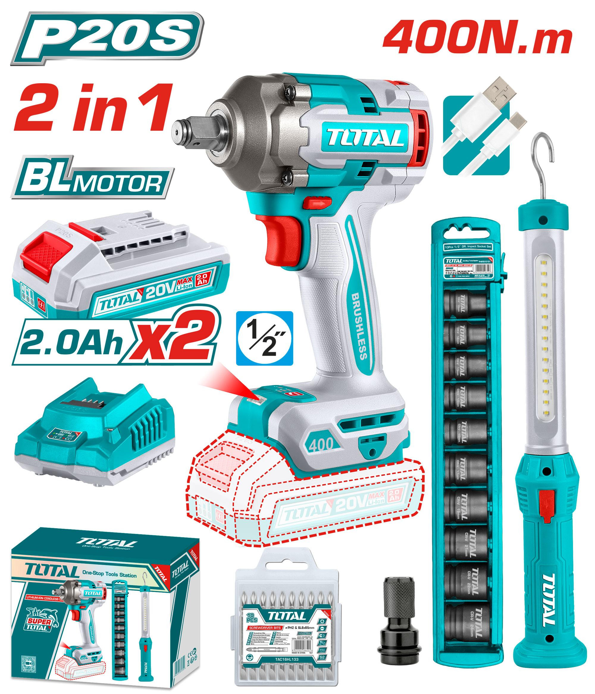 Total Combo Deal of Cordless Impact Wrench TOSLI23048
