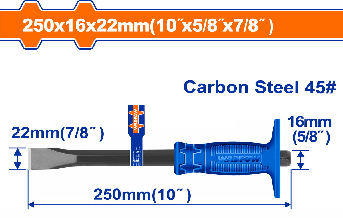 Wadfow 22mm*16mm*250mm Cold chisel WCC1301