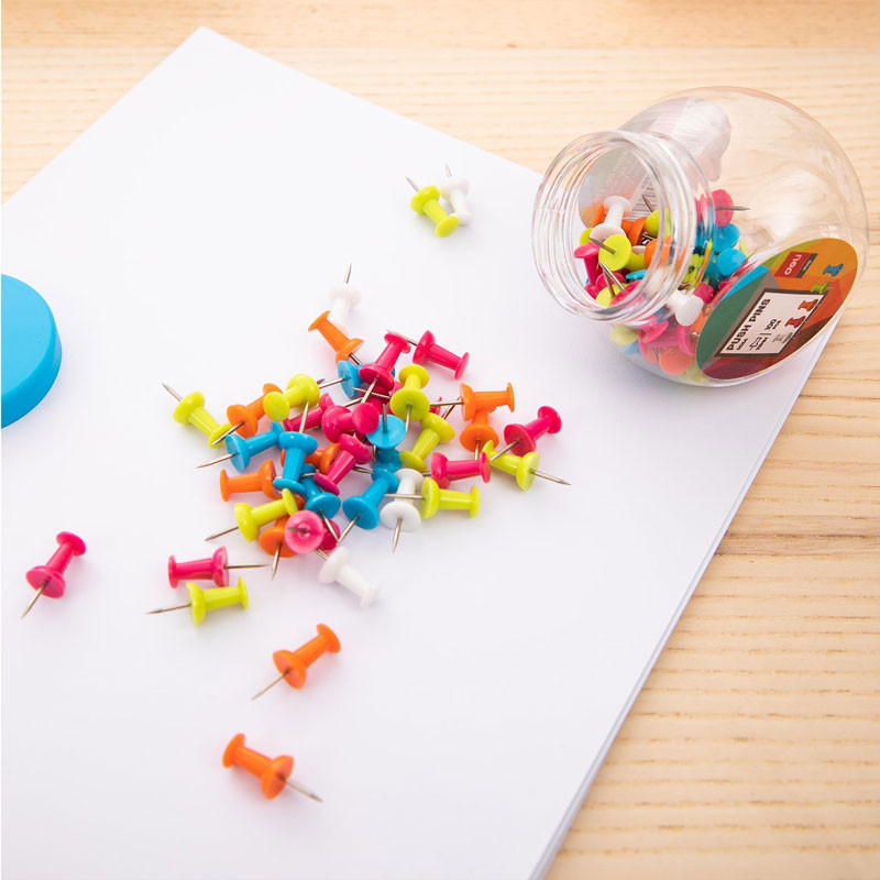 Deli 23mm Push Pin 100Pcs/Jar E0054