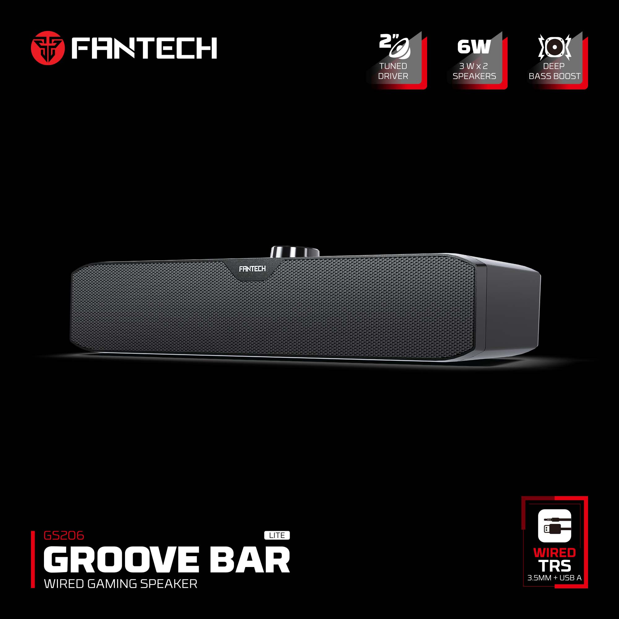 Fantech GS206 Groove Bar Lite Wired Soundbar