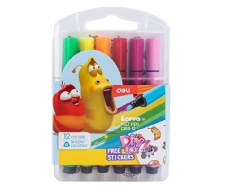 Deli EC169-12 Felt Pen 12 Colors