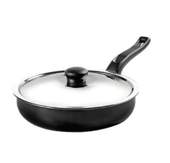 CG 23cm Hard Annodized Deep Fry Pan With Stainless Steel Lid CGHA23FSL02