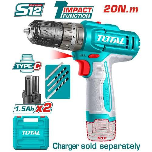 Total Cordless Impact Drill TIDLI12206