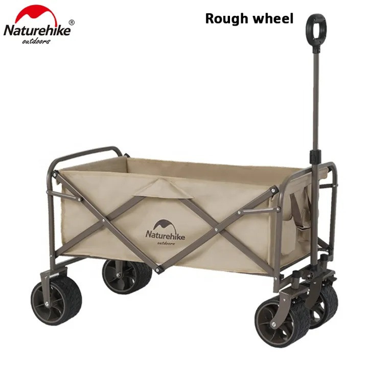 Outdoor Garden Park Utility Kids Wagon Portable Khaki- Rough Wheel