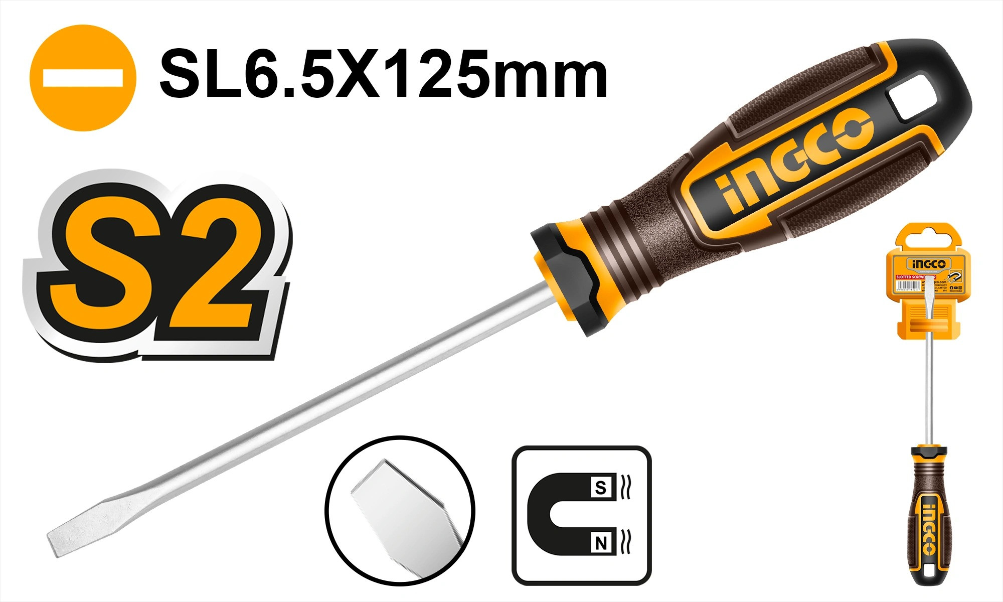 Ingco Slotted screwdriver HSDSL6125
