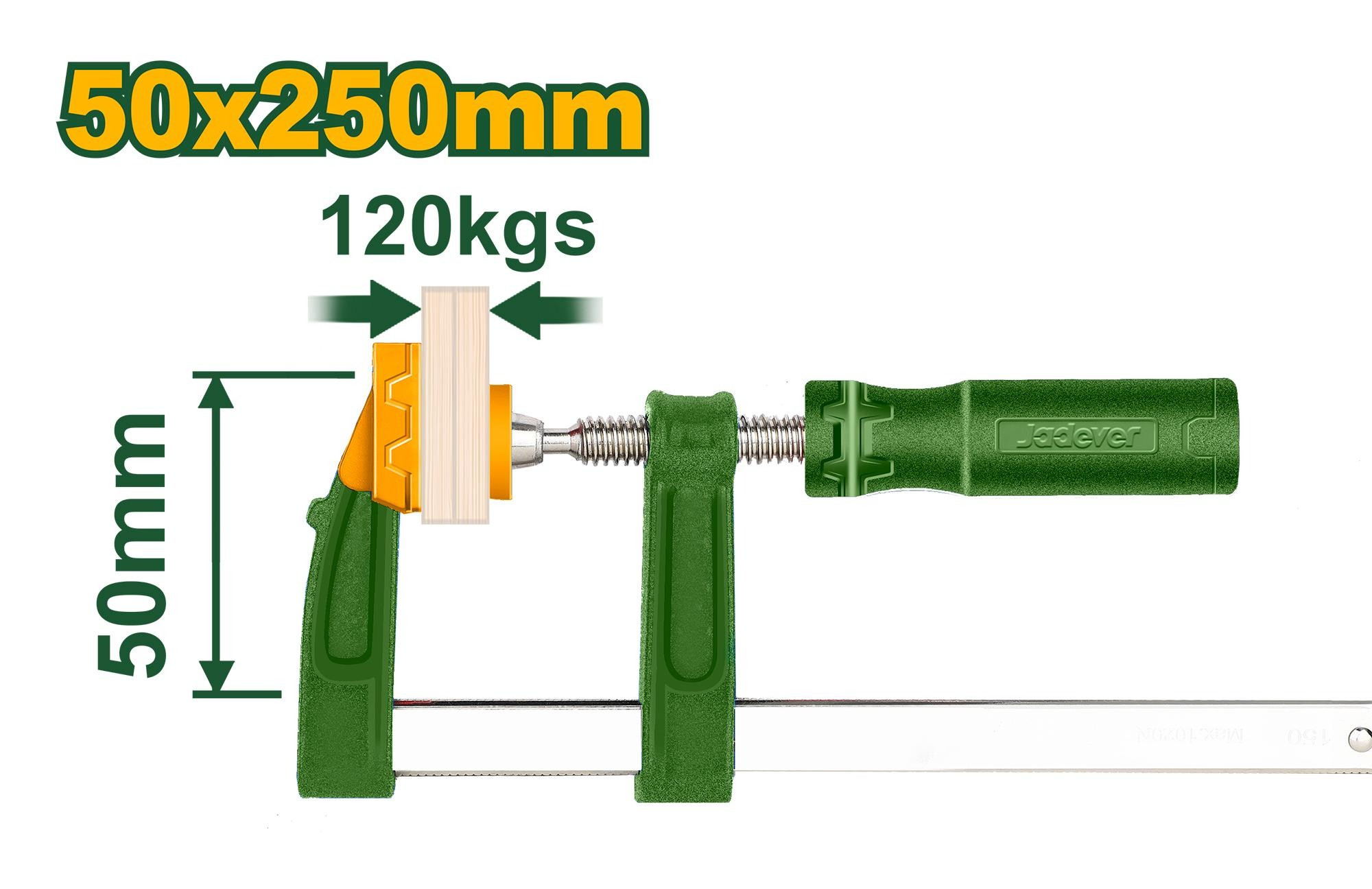 Jadever JDCP2153 F Clamp With Plastic Handle 250mm