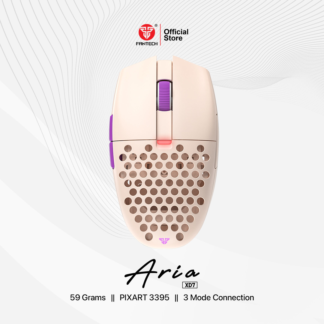 ARIA XD7 Rechargeable Wireless Gaming Mouse Beige