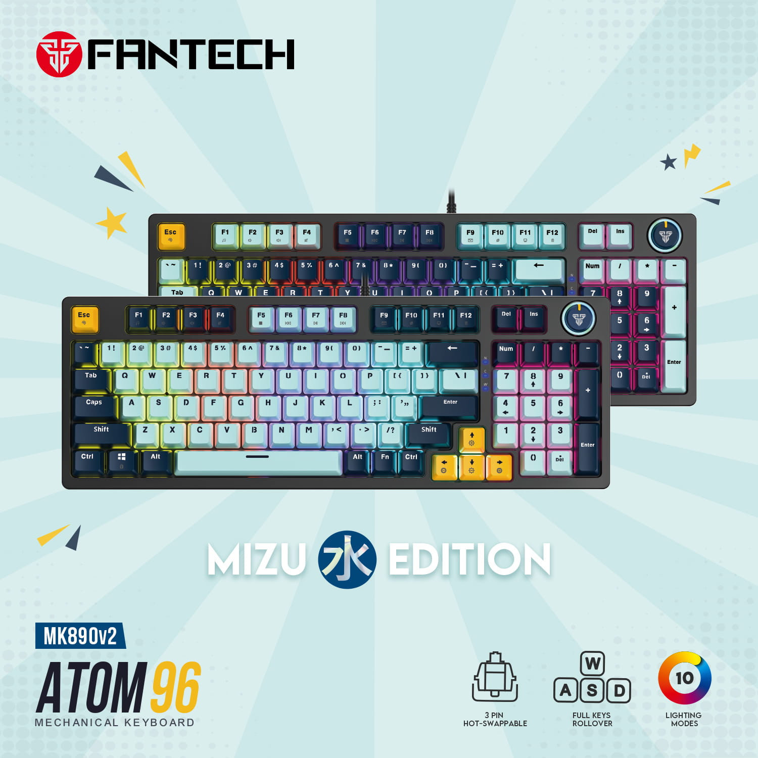 Fantech ATOM96 MK890V2 Wired Mechanical Keyboard