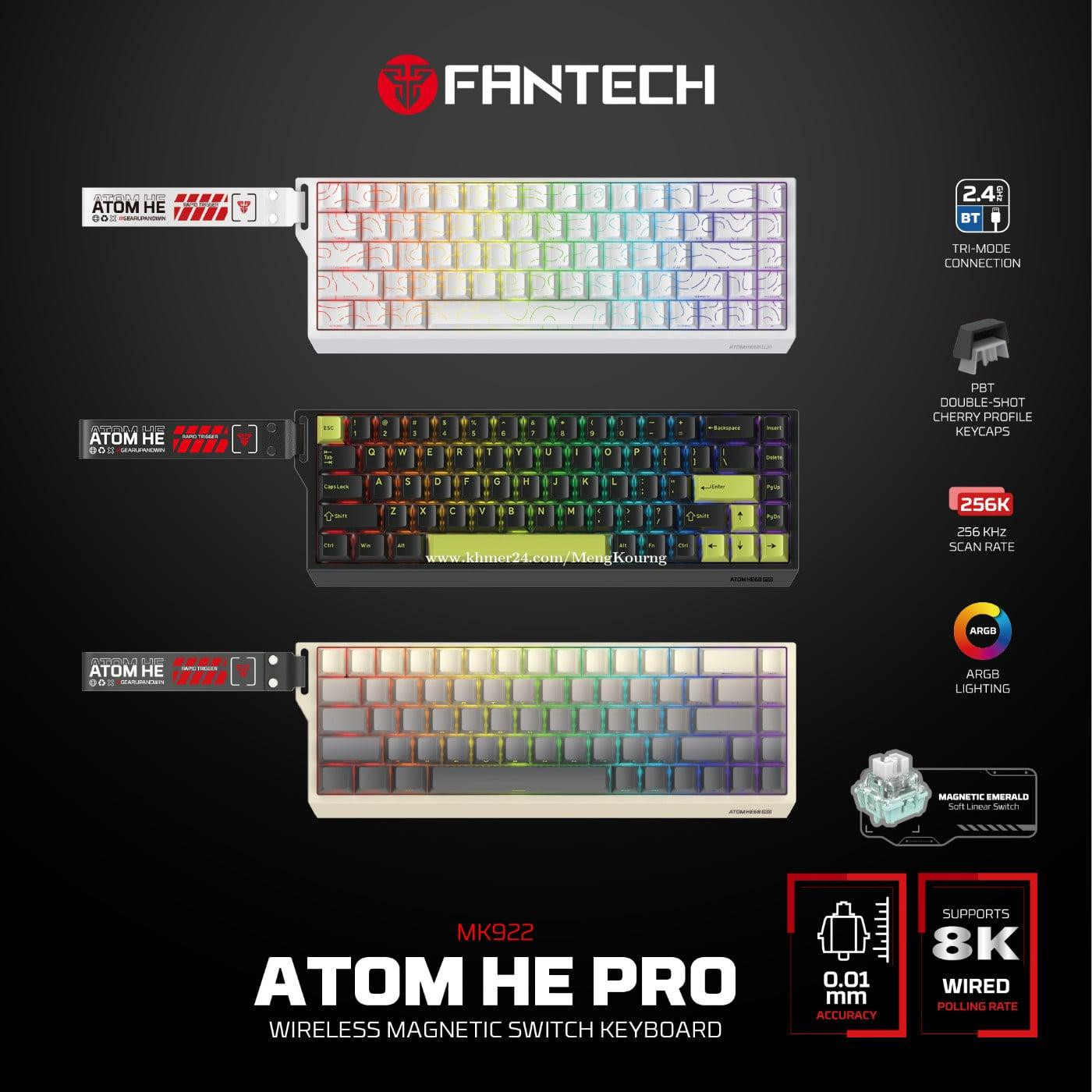 Fantech ATOM HE68 PRO MK922 Wireless Magnetic Keyboard