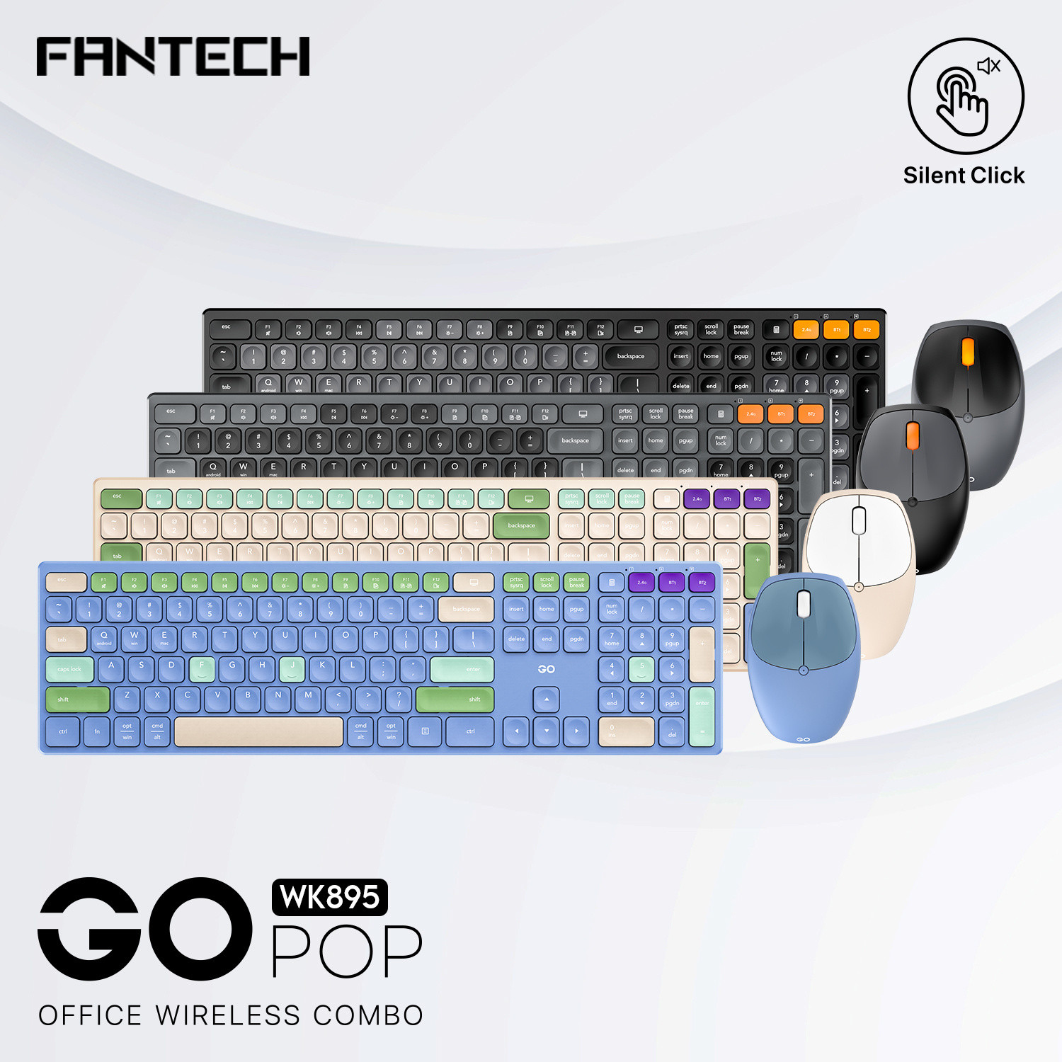 Fantech 2 in 1 Combo Wireless Keyboard & Mouse WK895
