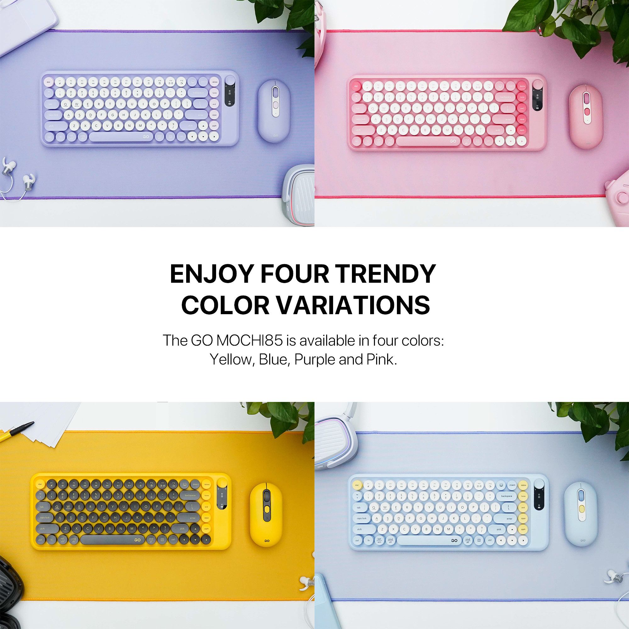 Fantech 2 in 1 Combo Wireless Keyboard & Mouse GO MOCHI WK898