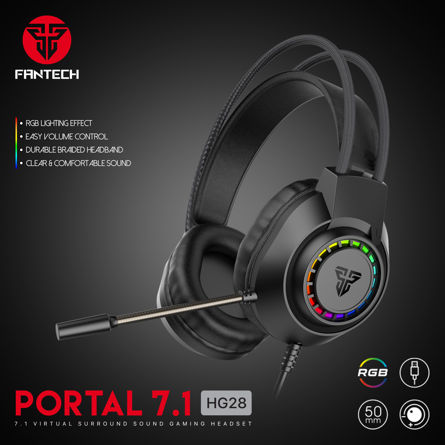 Fantech Wired Headset PORTAL 7.1 HG28