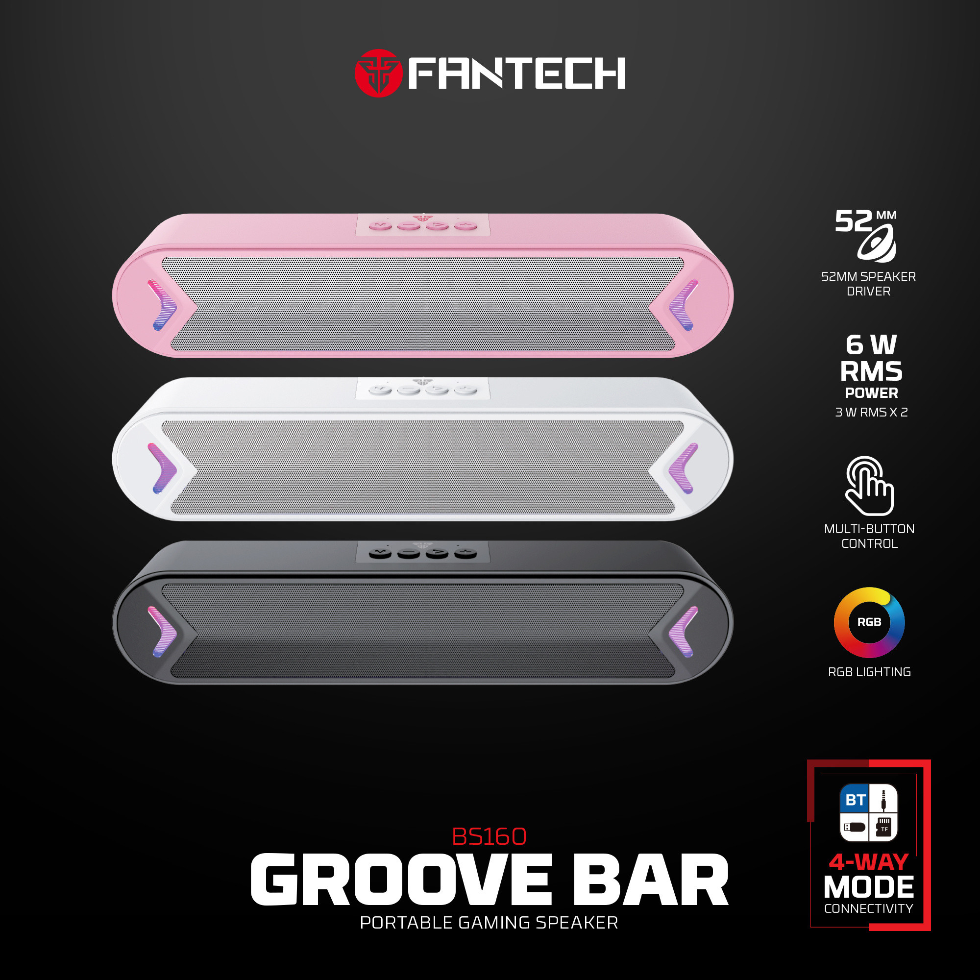 Fantech Wireless Soundbar GROOVE BAR BS160