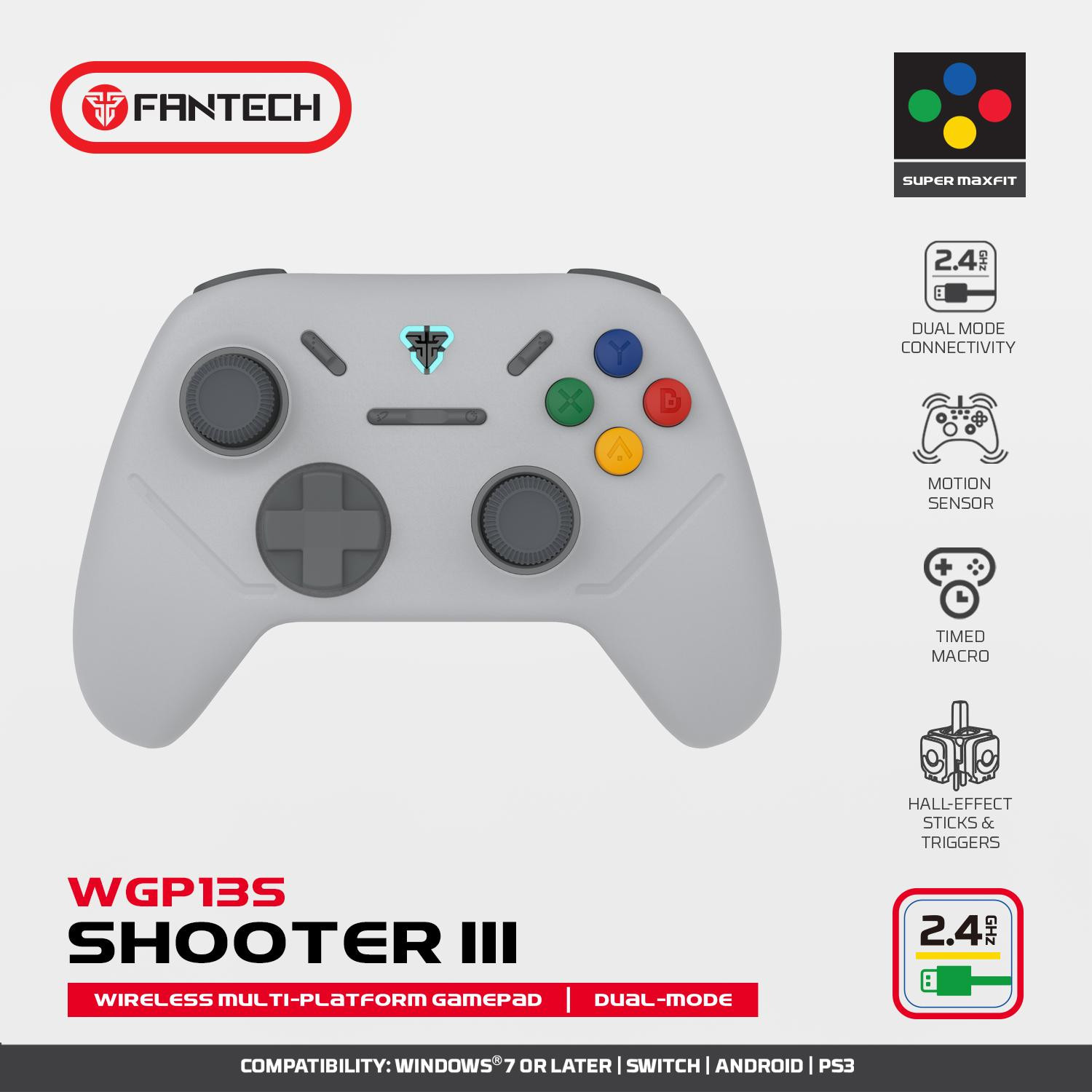 Fantech Shooter III WGP13S Wireless Gamepad Grey