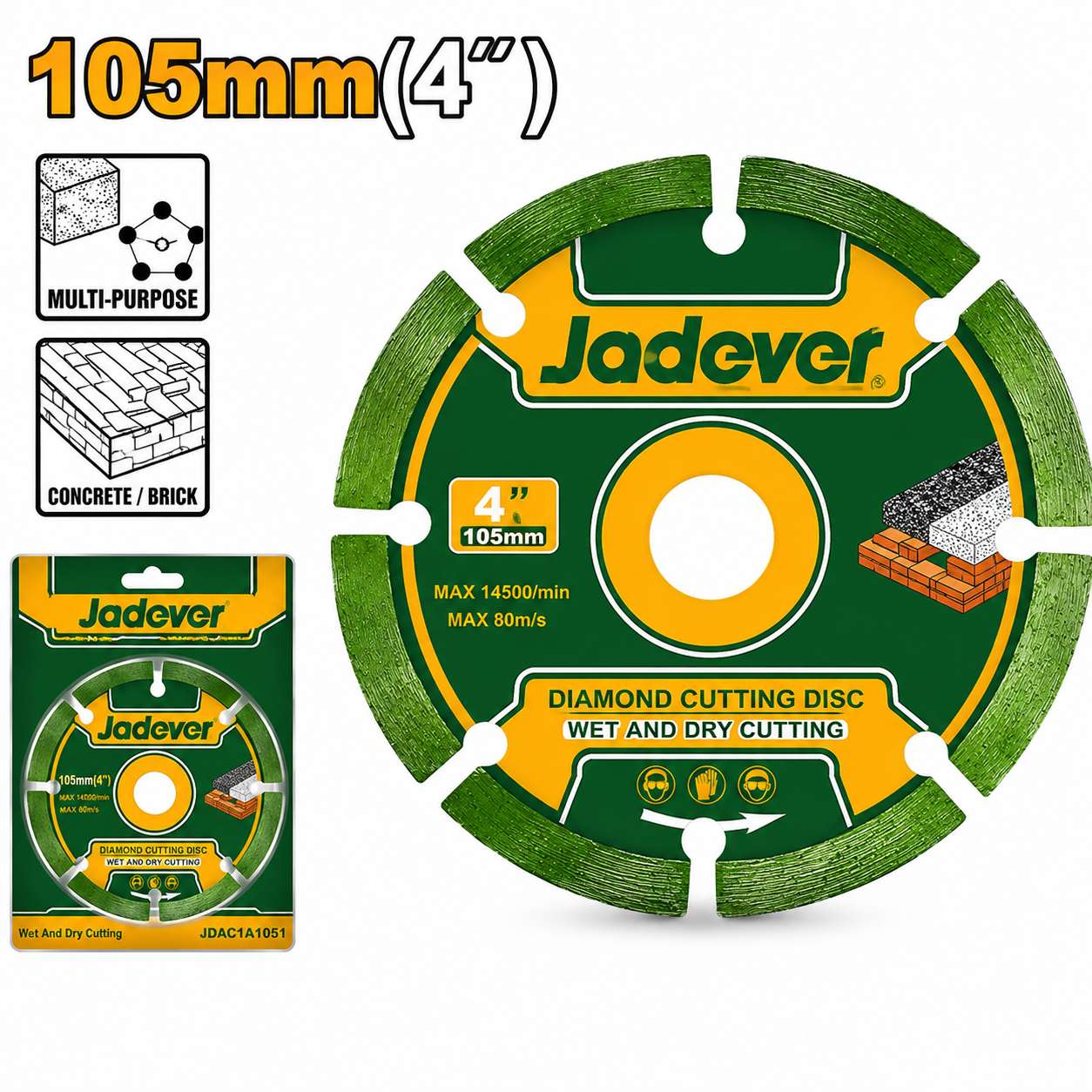 Jadever 4" Brazed Carbide Wood Cutting Disc JDCCD1K04