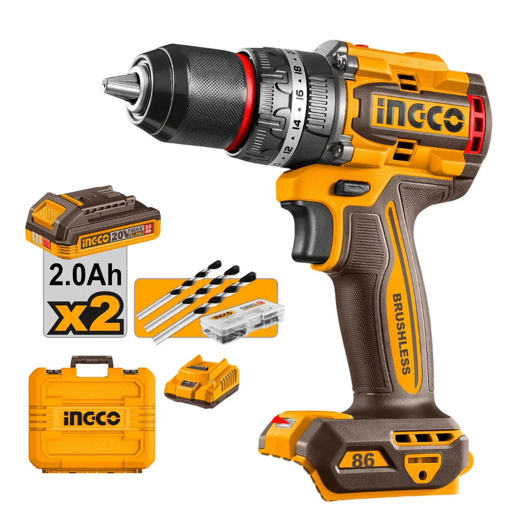 Ingco 86N.m Brushless Cordless Impact Drill CIDLI208687