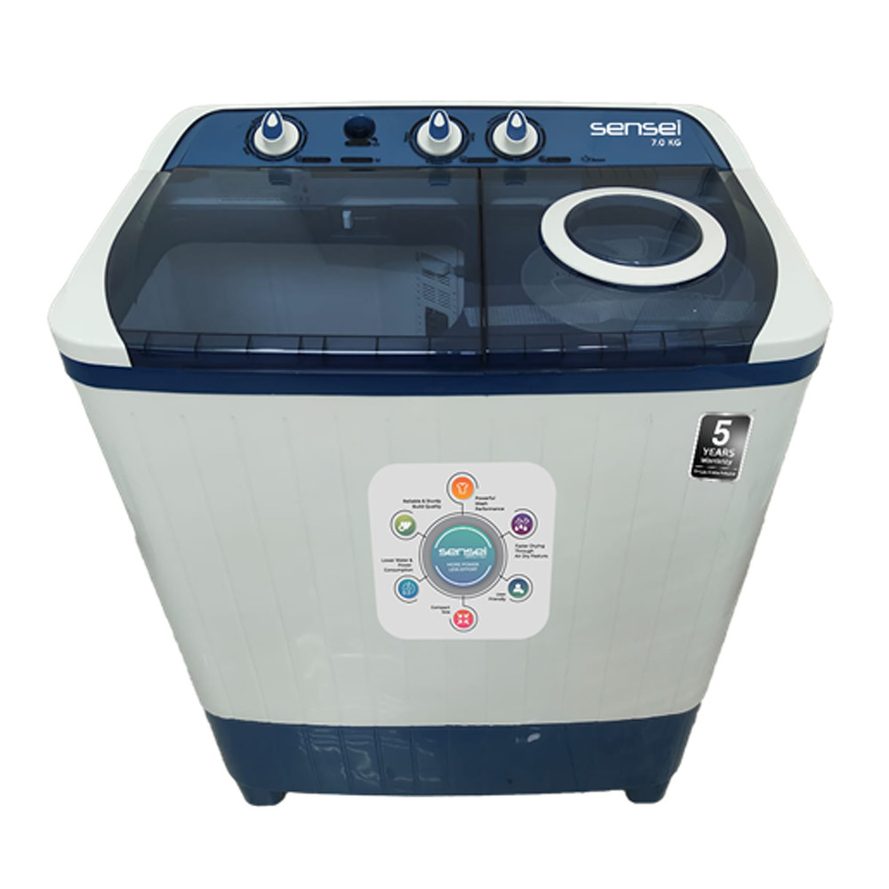 Sensei 7 Kg Semi Automatic Twin Tub Washing Machine SWM7SA4