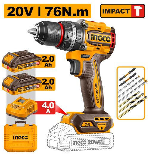 Ingco Compact Brushless Cordless Impact Drill CIDLI207686