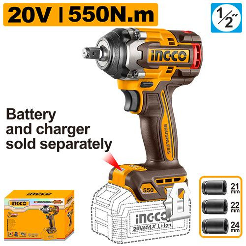 Ingco Cordless Impact Wrench CIWLI20551
