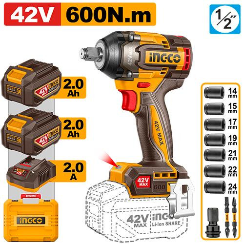 Ingco Cordless Impact Wrench CIWLI42602