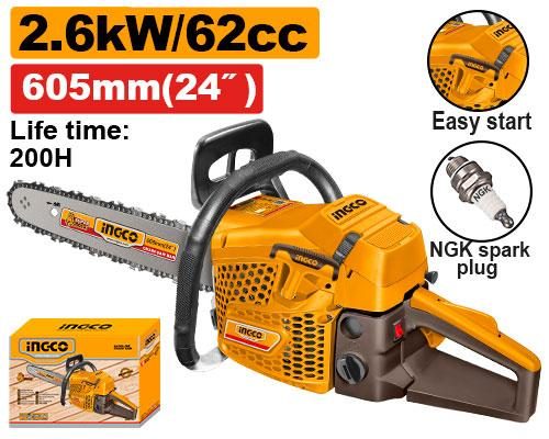 Ingco 62cc Gasoline Chain Saw GCS5622611