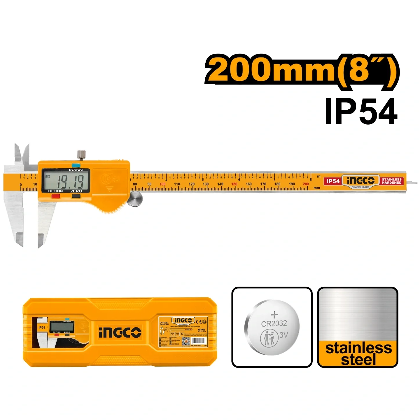 Ingco 200mm Digital Caliper HDCD28200