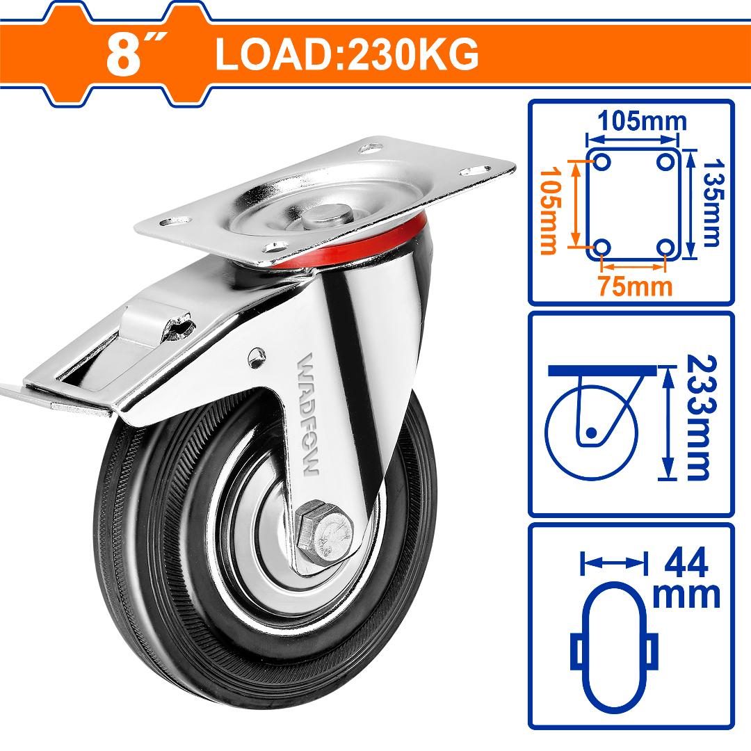 Jadever 8" Caster Wheel With Brake JDJL3383