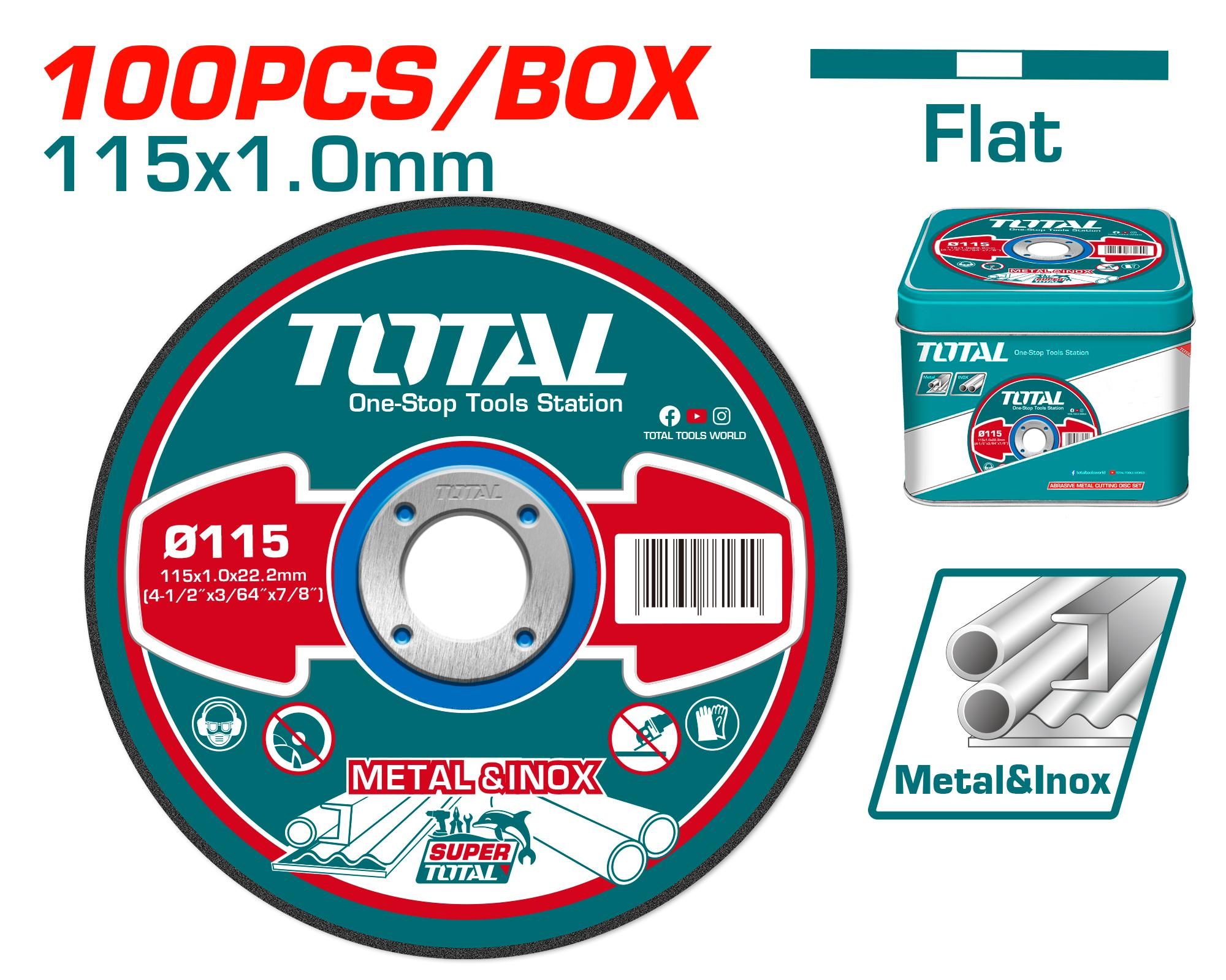 Total 4" Abrasive Metal Cutting Disc Set TAC210115100