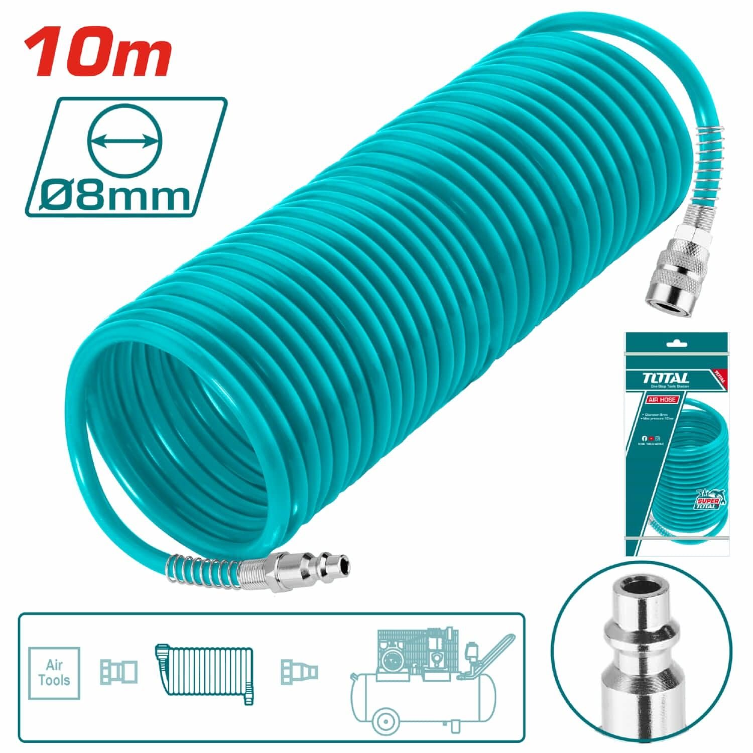 Total 10m Air Hose THT11101-3