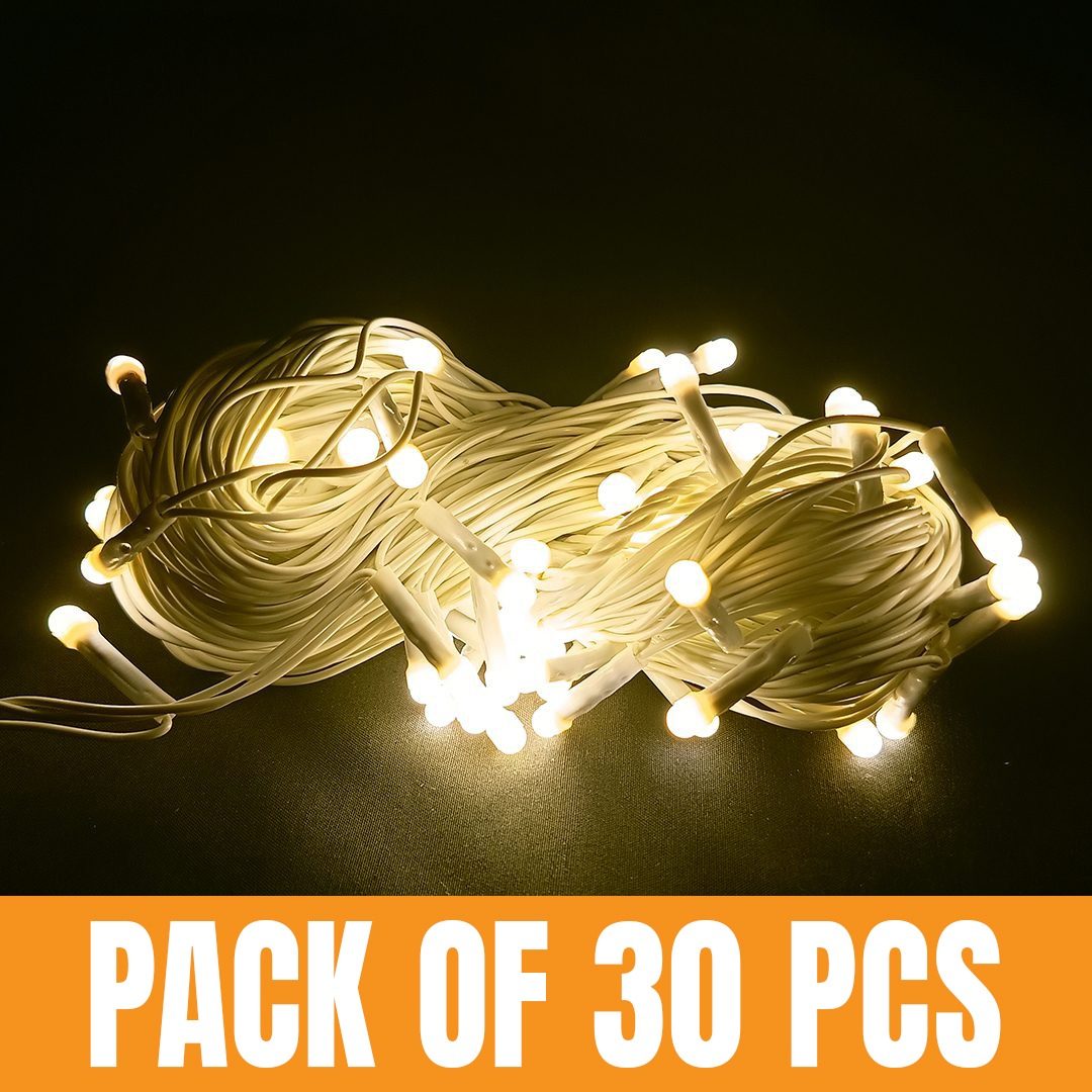 Combo of 30pcs 15 Meter Pixel LED Tihar Light - Warm