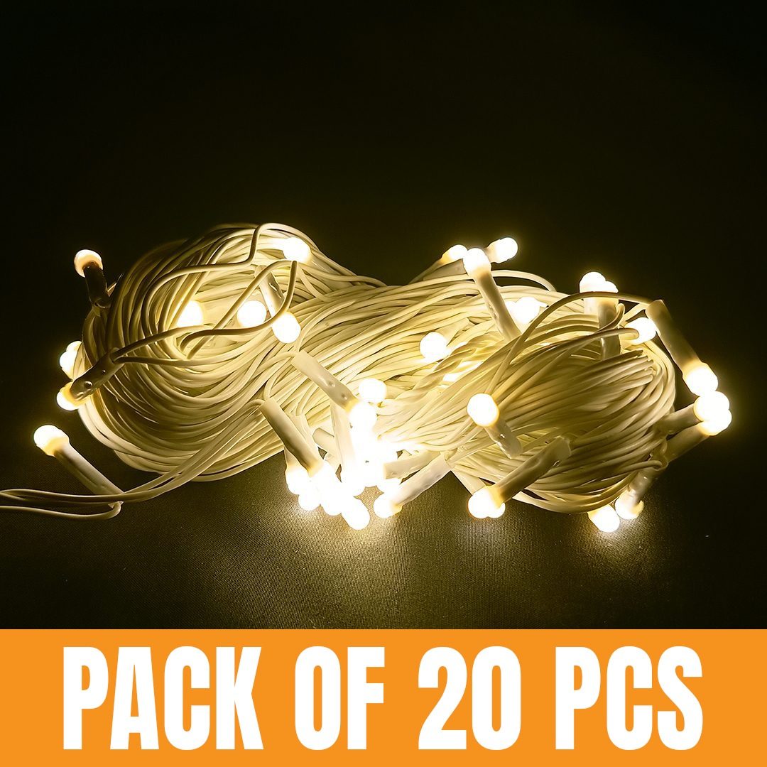 Combo of 20pcs 15 Meter Pixel LED Tihar Light - Warm